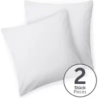 Blumtal - Set Van 2 Kussenslopen - Superzachte Premium Jersey Kussenhoes - 100% Katoen - 50 x 50 cm - Wit