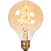 Lucide G95 - Filament lamp - Ø 9,5 cm - LED 3 StepDim (Memory) - E27 - 1x4,9W 2200K - Amber