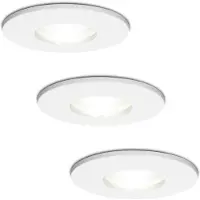 HOFTRONIC™ Set van 3 stuks dimbare LED inbouwspots Barcelona met 5 Watt 6000K spot IP44