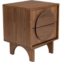 Zuiver Bijzettafel Side Table / Bedstand Groove Walnut