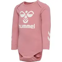 Hummel Romper l/s - hmlMarie - Dusty Rose m. Logo - - 74 - Rompers Lange Mouw