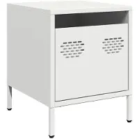 vidaXL Nachtkastjes 2 st 35x39x43,5 cm staal wit