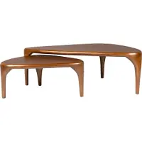Zuiver Salontafel Isla Coffee Table Walnut Set of 2