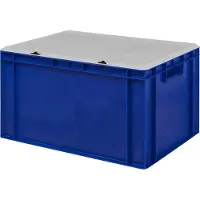 OEM Kunststof opbergbox, verkrijgbaar in 5 kleuren, 16 maten, met transparant deksel, 60 x 40 x 33 cm, blauw
