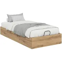 vidaXL Ottoman Bedframe Artisan Eik 100 x 200 cm Geconstrueerd hout