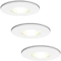HOFTRONIC™ Set van 3 stuks dimbare LED inbouwspots Barcelona met 5 Watt 4000K spot IP44