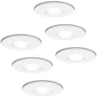 HOFTRONIC™ Set van 6 stuks dimbare LED inbouwspots Barcelona met 5 Watt 6000K spot IP44