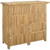 vidaXL Buitenbarmeubel, natuurlijke stijl, 115 x 55 x 105 cm, bamboe