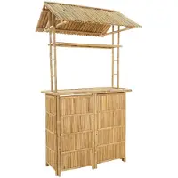 vidaXL Buitenbarmeubel, naturel, 115 x 95 x 214 cm, bamboe