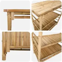 vidaXL Buitenbarmeubel, naturel, 110 x 50 x 105 cm, bamboe