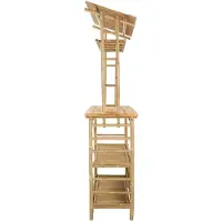 vidaXL Buitenbarmeubel, naturel, 110 x 50 x 210 cm, bamboe