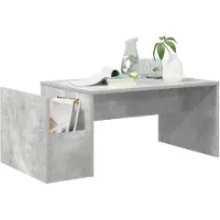vidaXL Salontafel Beton Grijs 90 x 45 x 35 cm Bewerkt hout
