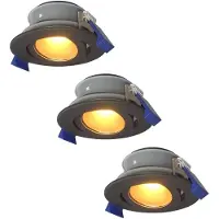 HOFTRONIC™ Set van 3 Lima LED inbouwspots - Kantelbaar - 2700K - Warm wit - IP65 waterdicht en stofdicht - Buiten - Badkamer - GU10 verwisselbare lichtbron - 5 W
