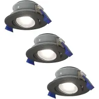 HOFTRONIC™ Set van 3 Lima LED inbouwspots - Kantelbaar - 6000K - Daglicht wit - IP65 waterdicht en stofdicht - Buiten - Badkamer - GU10 verwisselbare lichtbron -