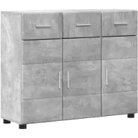 vidaXL Dressoir FLORIN 88,5 x 30,5 x 73 cm Beton Grijs Bewerkt hout