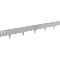 vidaXL Gazonrand 10 st 100 x 12 cm Staal Zilverkleurig