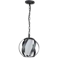 QUOIZEL Hanglamp Blacksmith, dimbaar, zwart, Hal, metaal, hanglamp