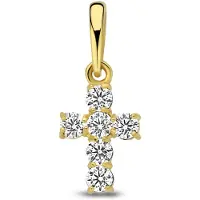 Marie-Celeste Marie Celeste hanger kruis zirkonia 8,5 mm - Goud