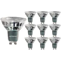 HOFTRONIC™ Set van 10 GU10 LED spots 5 Watt Dimbaar 6000K Daglicht wit (vervangt 50W)
