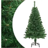 vidaXL Kunstkerstboom met dikke takken 150 cm PVC groen