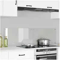 vidaXL Keukenachterwand 2 st Transparant 70 x 40 cm gehard glas