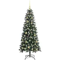 vidaXL Kunstkerstboom Groen 150 cm PVC en Plastic en Staal