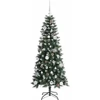 vidaXL Kunstkerstboom Groen 150 cm PVC en Plastic en Staal