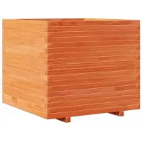 vidaXL Plantenbak 40x40x46 cm massief grenenhout wasbruin
