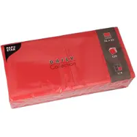 Papstar 6x 150 Servetten DAILY Collection 1/4 vouw 32 cm x 32 cm rood