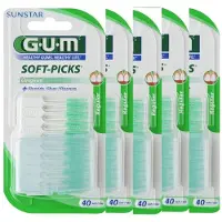 Gum Soft Picks Regular - 5 x 40 stuks - Ragers - Voordeelverpakking