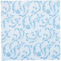 Papstar 5x 50 Servetten ROYAL Collection 1/4 vouw 40 cm x 40 cm turkoois Damascato