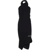 Knit Factory Liv Pareo - XL Sjaal - Sarong - Stranddoek - Strandlaken - Strandjurk voor Dames - Zwart - Duurzaam & Milieuvriendelijk - 100% Biologisch katoen