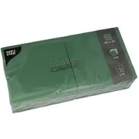 Papstar 6x 150 Servetten DAILY Collection 1/4 vouw 32 cm x 32 cm donkergroen