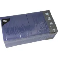 Papstar 4x 250 Servetten 3-laags 1/4 vouw 33 cm x 33 cm donkerblauw