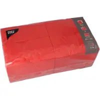Papstar 4x 250 Servetten 3-laags 1/8 vouw 33 cm x 33 cm rood