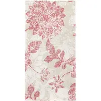 Papstar 5x 50 Servetten ROYAL Collection 1/8 vouw 40 cm x 40 cm bordeaux Flowers
