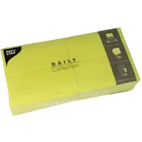 Papstar 6x 150 Servetten DAILY Collection 1/8 vouw 32 cm x 32 cm lime