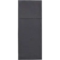 Papstar bestekzakjes Royal Collection, geïntegreerde bestekvouw, B 200 x H 82,5 mm, FSC-gecertificeerd, premium tissue, zwart, 6 x 50 stuks