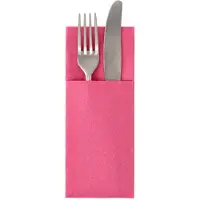 Papstar 6x 50 Servetten ROYAL Collection 40 cm x 30 cm fuchsia met bestekvouw