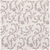 Papstar 5x 50 Servetten ROYAL Collection 1/4 vouw 40 cm x 40 cm bruin Damascato
