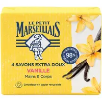 Le Petit Marseillais Extra Milde Zeep Vanille Set van 4 x 100 g