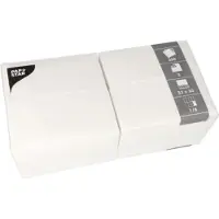 Papstar 4x 250 Servetten 3-laags 1/8 vouw 33 cm x 33 cm wit