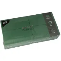 Papstar 6x 150 Servetten DAILY Collection 1/8 vouw 32 cm x 32 cm donkergroen