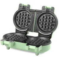 Giles & Posner Dubbele Mini Wafelmaker – Antiaanbakplaten