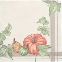Papstar 5x 50 Servetten ROYAL Collection 1/4 vouw 40 cm x 40 cm Pumpkin