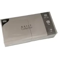 Papstar 6x 150 Servetten DAILY Collection 1/4 vouw 32 cm x 32 cm grijs