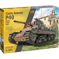 Wittmax Modelbouwpakket Militaire voertuigen - 6599 Carro Armato P.40 - Italian Heavy Tank Plastic - 1:35 - Modelbouw