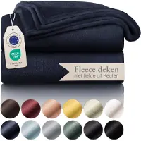 Blumtal - Fleece Deken - Super Zacht Fleece Plaid 150x200 cm - Donker Oceaan Blauw