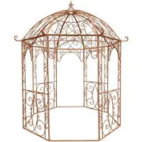 CLP Leila Tuinpaviljoen - Rozenpaviljoen Jugendstil - Klimrek voor Rozen & Planten - antiek bruin