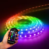 HOFTRONIC™ RGB LED Strip / Lichtslang 2m - Lichtslang 60 LEDs/m - IP65 voor buiten en binnen - SMD 5050 - Flex60 Series